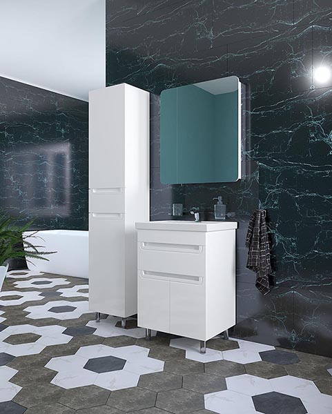 Пенал напольный Aqua Rodos Омега напольный 40 правый (АР000001151)