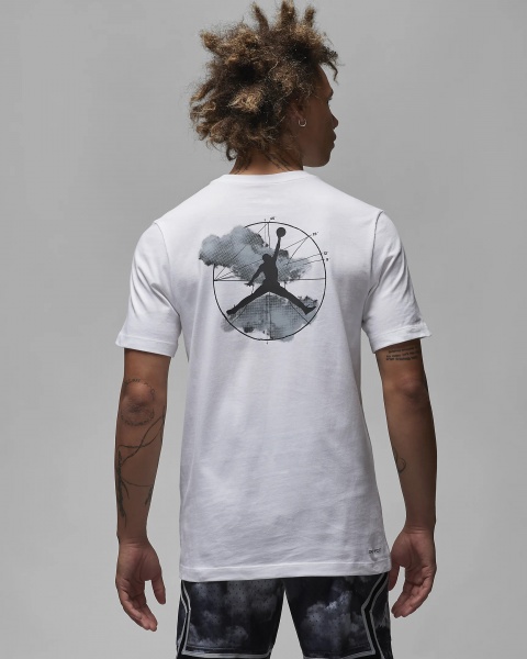 Футболка Nike M J SPRT GFX SS CREW FD7001-100 р.L белый