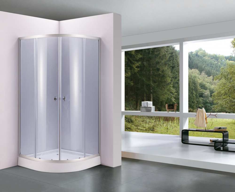 Душевая кабина UP! (Underprice) 900х900х1940, стекло тонированное 4мм, проф. хром алюм.