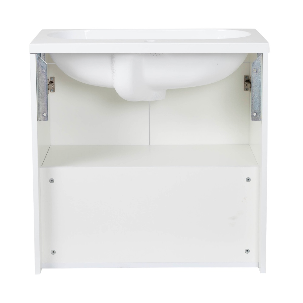 Тумба RIO (білий мат) з умивальником Status 70 см