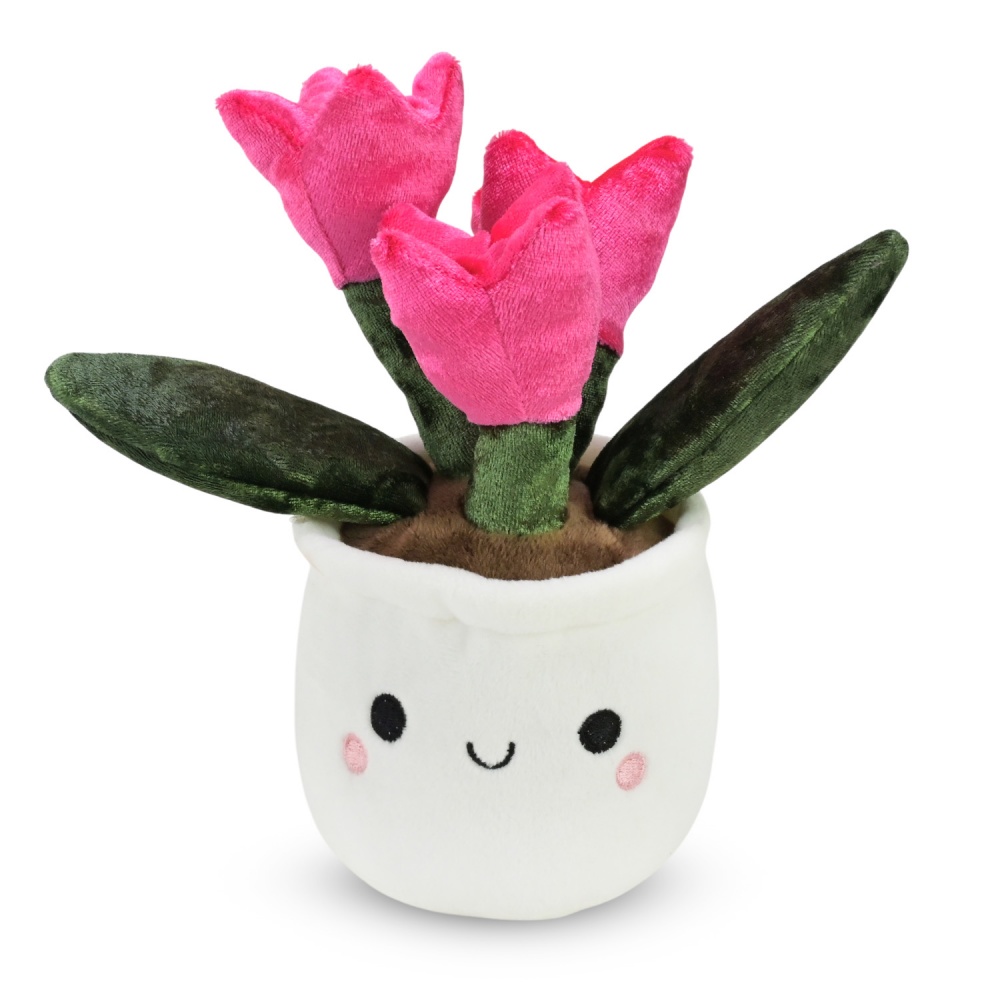 Мягкая игрушка Plush and Co Цветочки тюльпан 10х10х20 см розовый с белым PLC25053