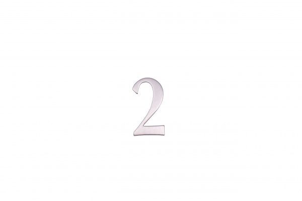 Цифра нержавіюча сталь металік 60 мм Larvij LN7-ST62-SS #2