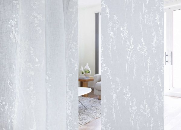 Тканина тюлева HH DS071-11/280 LPech ut льон біла 