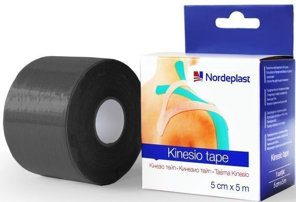 Кінезіологічний тейп НордеПласт 5 см х 5 м чорний нестерильні 1 шт.
