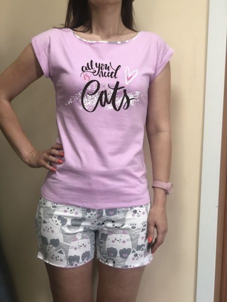 Пижама женская Roksana Cat 596/12223 р. S фиолетовый 