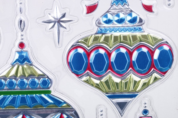 Наклейка декоративна силіконова мікс (6 дизайнів) в асортименті 91418-PN 21x22 см