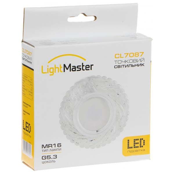 Светильник точечный LightMaster LigthMaster с LED-подсветкой 12+220 Вт G5.3 4000 К GU5.3 4000 К хром CL7087 
