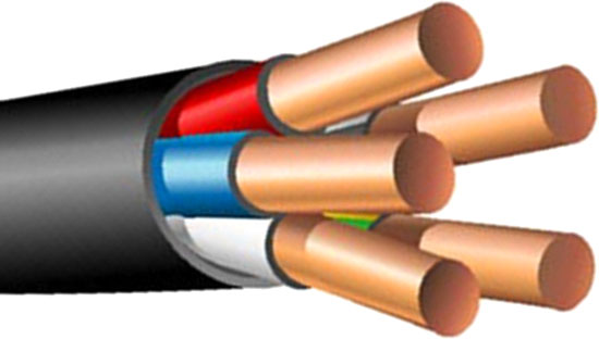 Кабель негорючий моноліт Одескабель ВВГ 5х6,0 мідь 