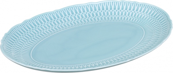Блюдо овальное Sofia 34 см серое Cmielow 