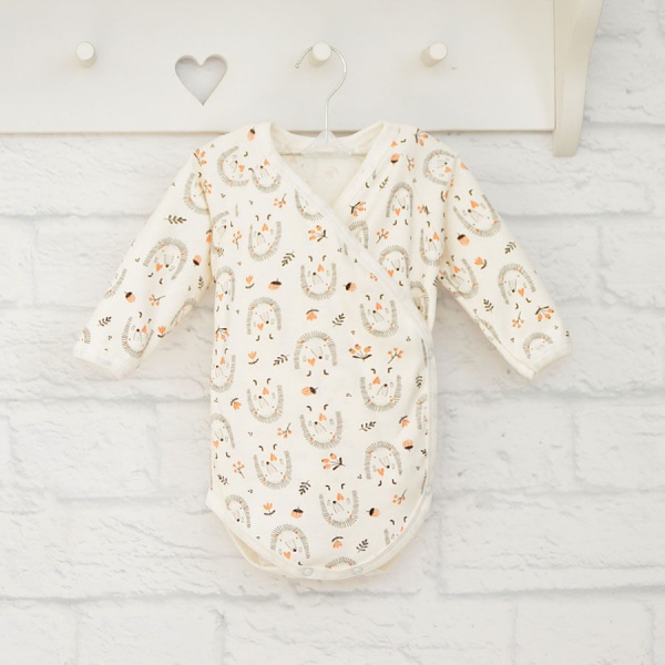 Боди унисекс Blanka Ежики р.74 белый 12885 