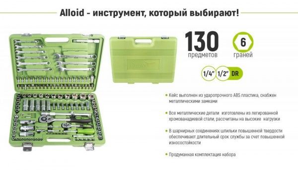 Набір ручного інструменту Alloid 1/4