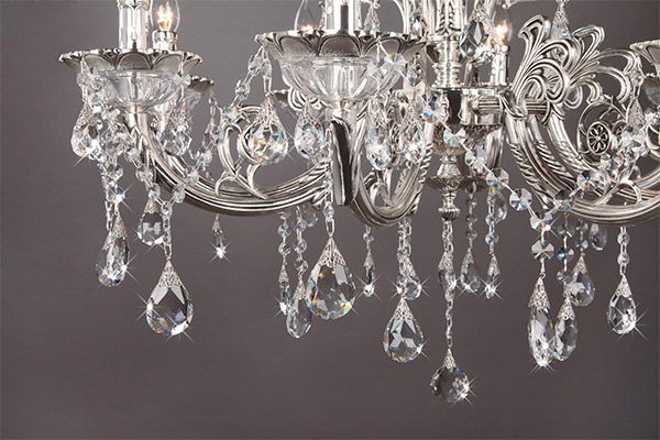 Люстра підвісна Strotskis Carolina 8x60 Вт E14 сріблястий 230/8 