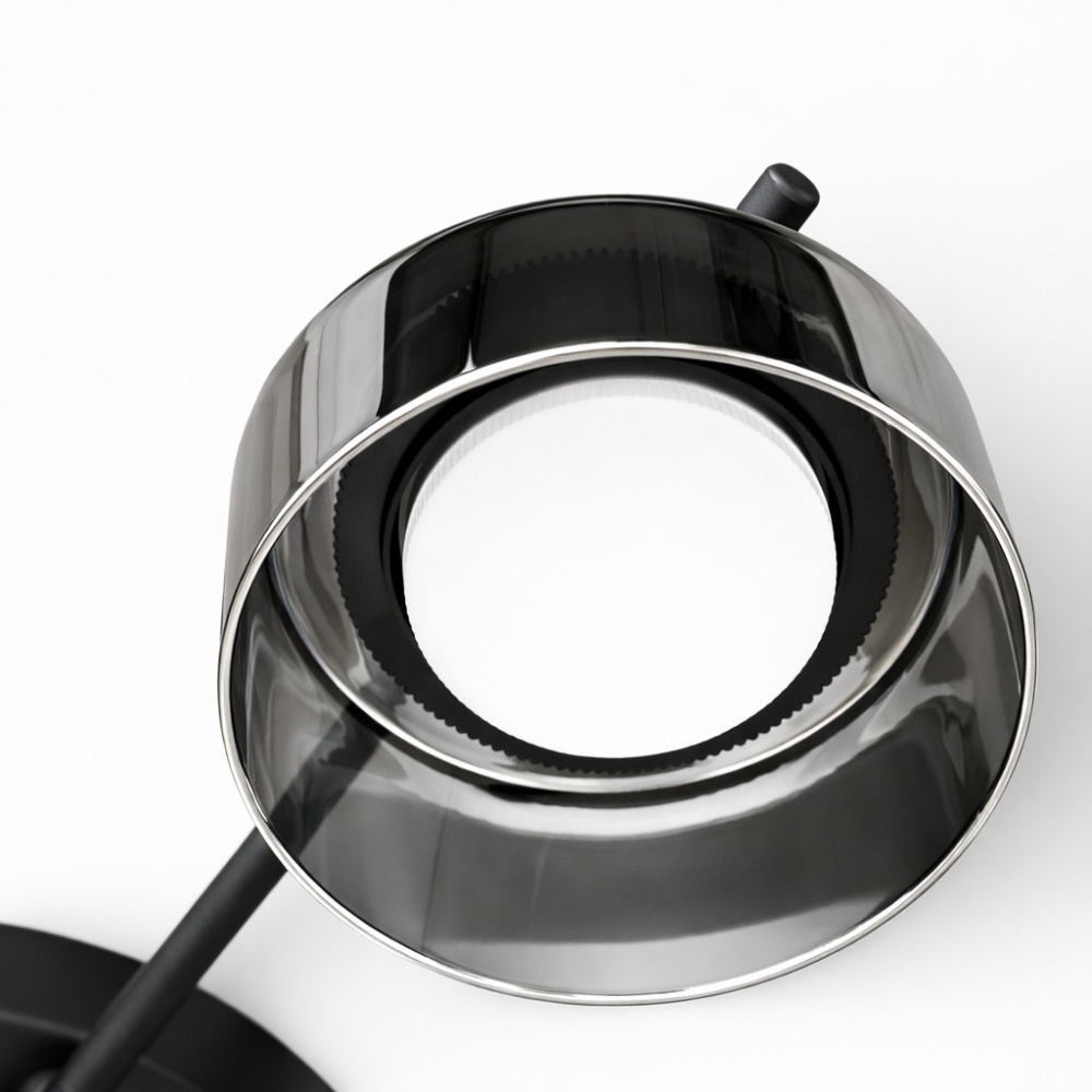 Люстра потолочная LIGHT SET DUSHA MS228 8x12 Вт GX53 черный/дымчатый