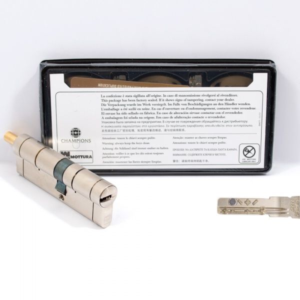 Циліндр Mottura C39F415101 41x51 ключ-вороток 110 мм матовий нікель