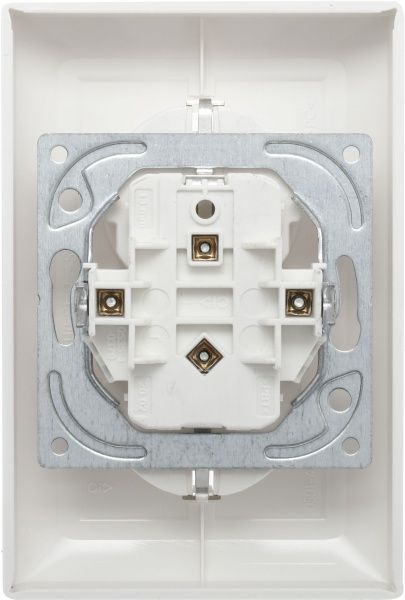 Розетка двойная с заземлением ABB Basic 55 SCHUKO 2P+E 16 А 250 В без шторок белый 20-02