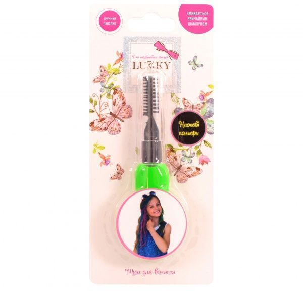 Туш для волосся Lukky дитяча зелена