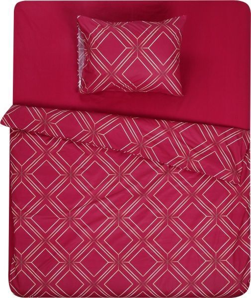 Комплект постільної білизни Геометрія 1,5 червоний La Nuit 