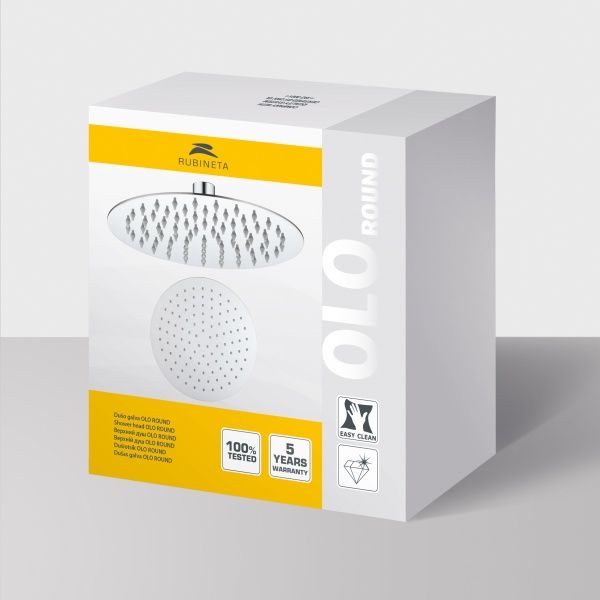 Верхний душ Rubineta Olo 200 мм