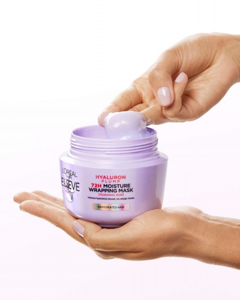 Маска Elseve Hyaluron Plump для волос, нуждающихся в увлажнении и объеме 300 мл