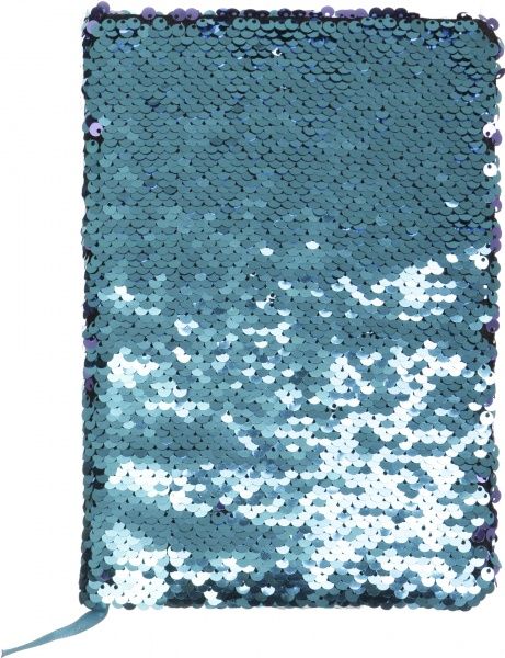 Блокнот Пайетки А5 96 лист. в клетку бирюзово-синий JONSER