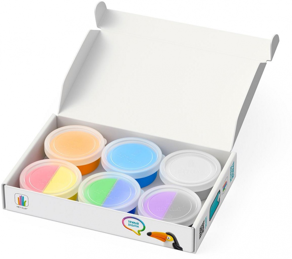 Набір пластиліну Lipaka Птахи Пінгвін павич тукан 60026-UA01