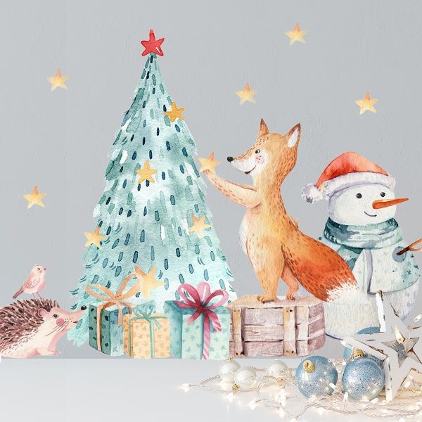 Декоративная наклейка Design stickers Возле елки 59,4х42 см