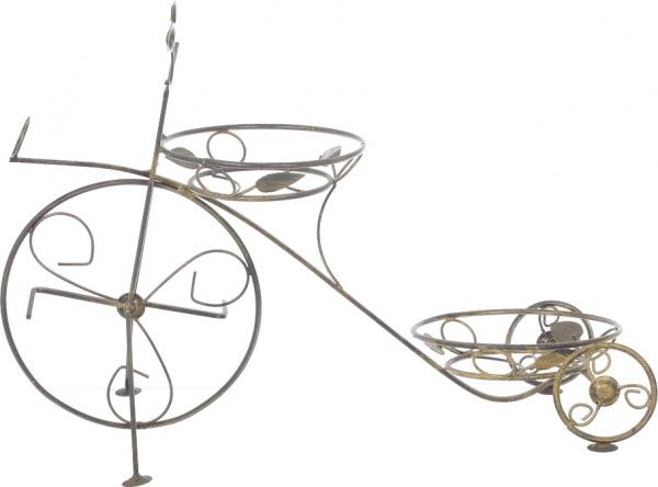 Підставка для квітів Велосипед 2 105х38x61 см коричневий 