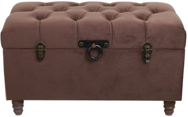 Сундук-пуф Shic B коричневий , 82,5х42х47 см велюр 