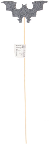 Декорация из фетра Топер Летучая мышь 10 см серый