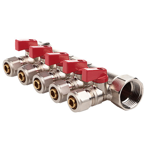 Колектор FADO S.r.l з кульовими кранами і з фітингом 1