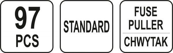 Предохранители YATO Standard в ассортименте 97 шт.