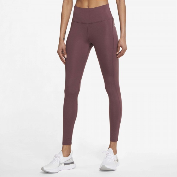 Лосины Nike W NK DF FAST TGHT CZ9240-646 р.XS бордовый
