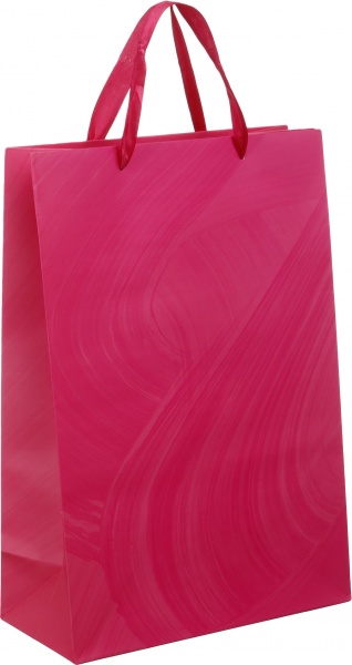 Пакет подарунковий SuperL пл D-1142 рожевий мазки фарби з ембоссінгом