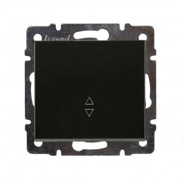 Вимикач прохідний одноклавішний Lezard Rain 10 А антрацит 703-4288-105