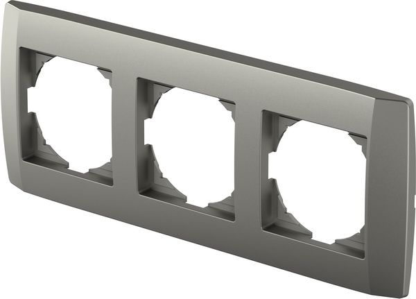 Рамка трехместная TEM Logiq универсальная титан OQ30TI-U