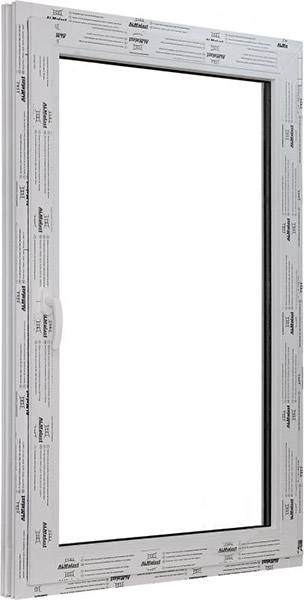 Окно поворотно-откидное ALMplast 60 800x1200 мм правое двухкамерный энергосберегающий стеклопакет 32 мм 