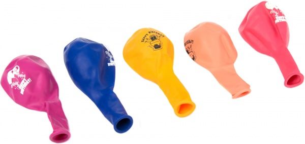 Шарики латексные Ві та Ві Декоратор с рисунком 27 см разноцветный 5 шт.