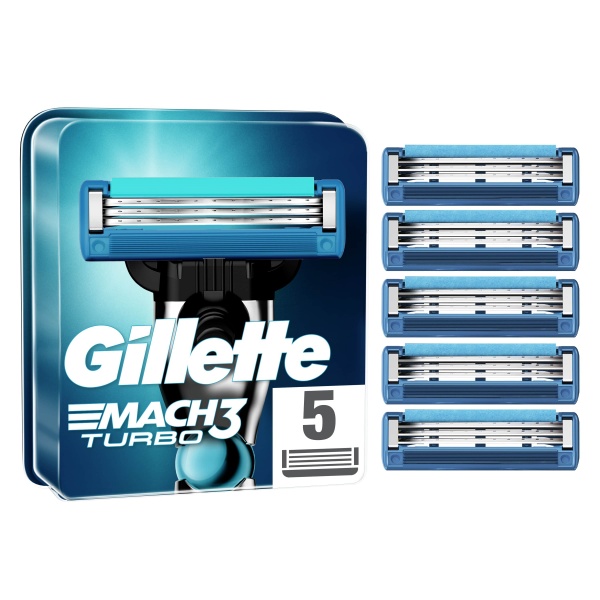 Комплект сменных кассет Gillette Mach 3 Turbo 5 шт.