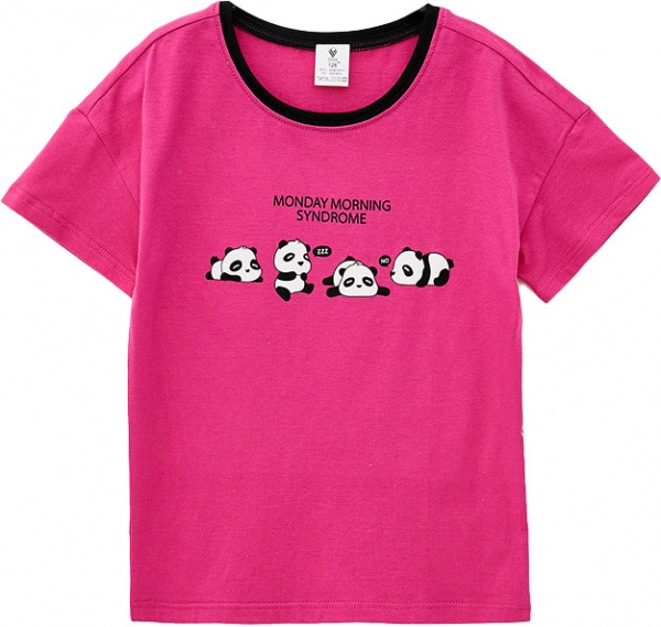 Футболка для дівчаток Роза р.128 фуксія 2102122 