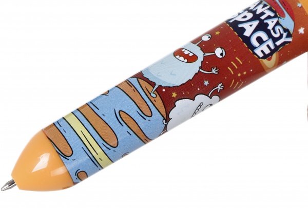 Ручка шариковая на 10 цветов инопланетянин 