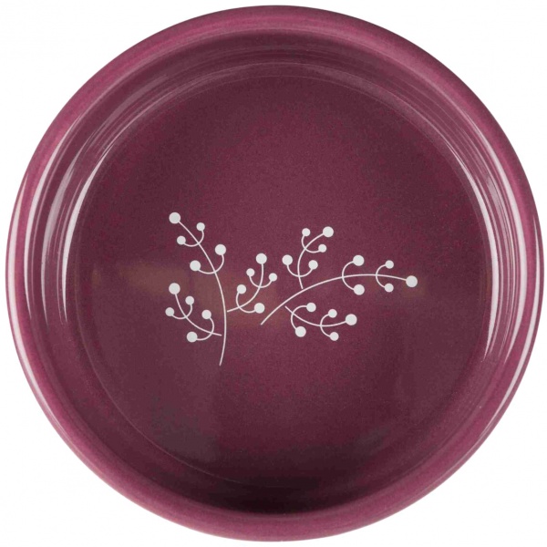 Миска Trixie для собак керамічна білий із фіолетовим 12 см 0.3 л (25123)