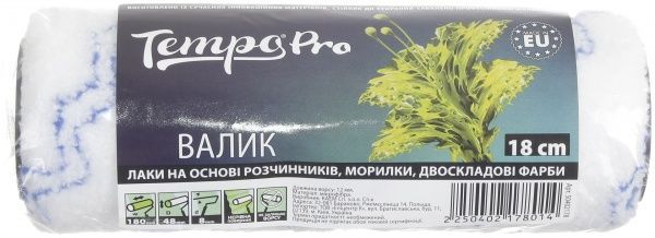 Запасной валик Tempo PRO микрофибра 48x180 мм E0110-294818