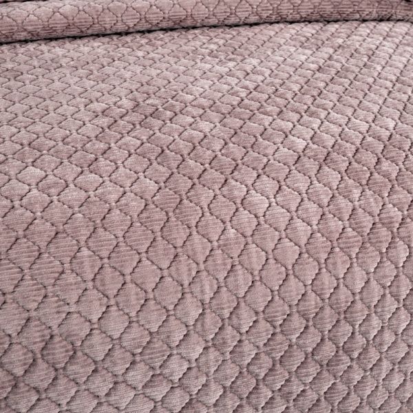 Покривало Velvet Darby 240x260 см La Nuit пудровий 