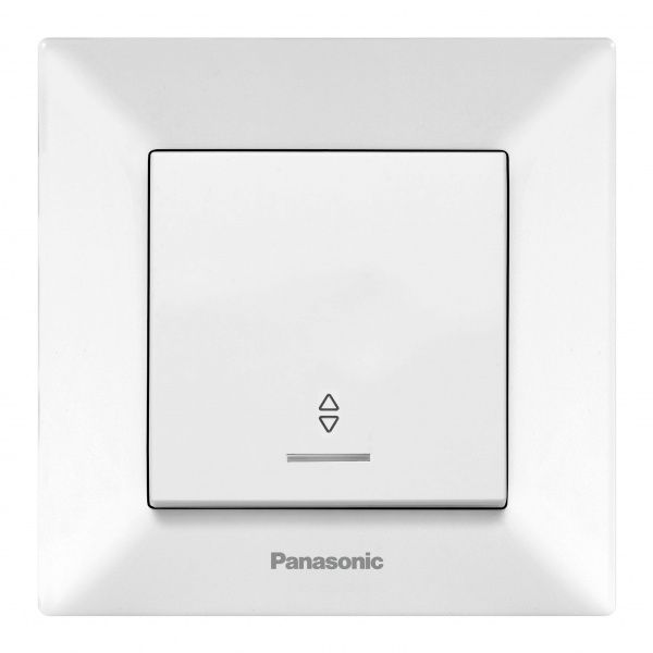 Выключатель проходной одноклавишный Panasonic Arkedia Slim с подсветкой 10 А 250В белый 480100198