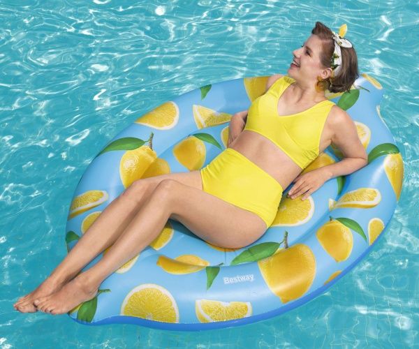 Матрац надувний Bestway із запахом лимону 176х122 см різнокольоровий