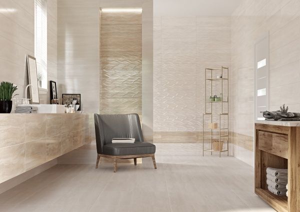 Плитка Allore Group Travertine Ivory W M/STRL NR Satin 25x75 
