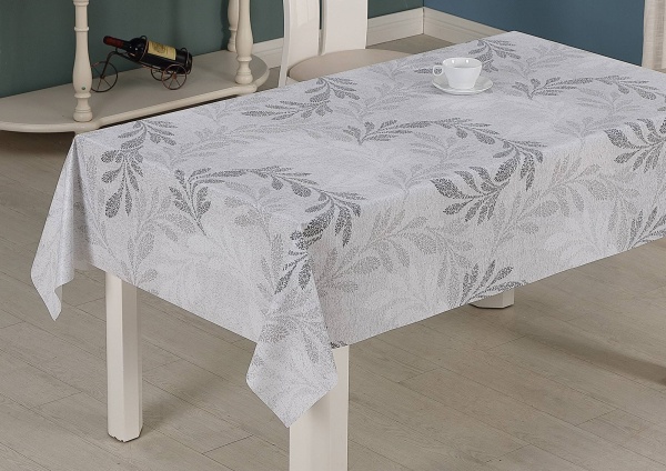 Скатерть Прованс Письмо 137x180 см серый Dariana 