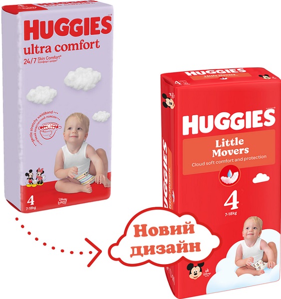 Подгузники Huggies Little Movers (4) 7-18 кг 50 шт.