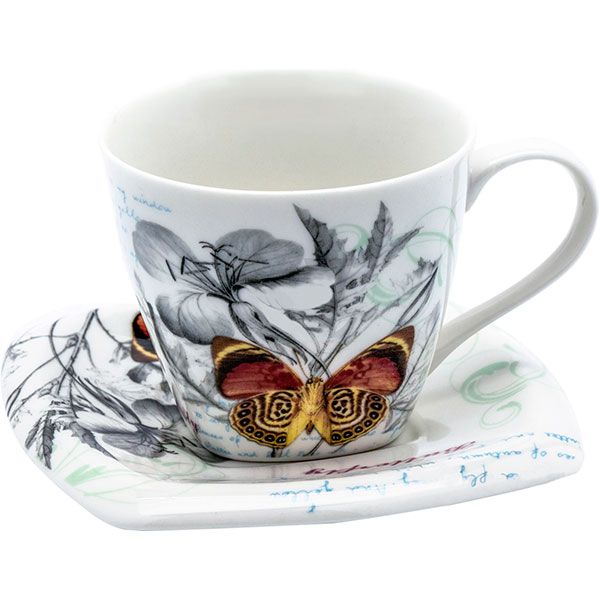 Чашка фарфоровая Батерфляй 220 мл