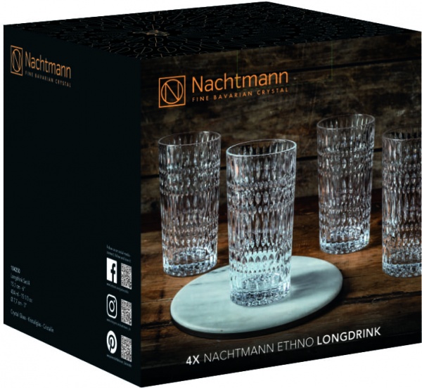 Набір склянок Longdrink Set Ethno 111002704 434 мл 4 шт. Nachtmann 